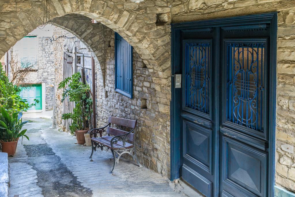 Redblue Door Two Traditional Listed Houses Pano Lefkara Buitenkant foto
